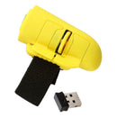 2.4G Wireless USB Finger Mouse Bluetooth Handheld Mice for Laptop PC -Yellow