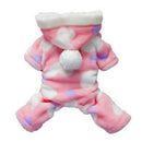 Pet Four Feet Plush Dog Clothes (pink S) X7B3