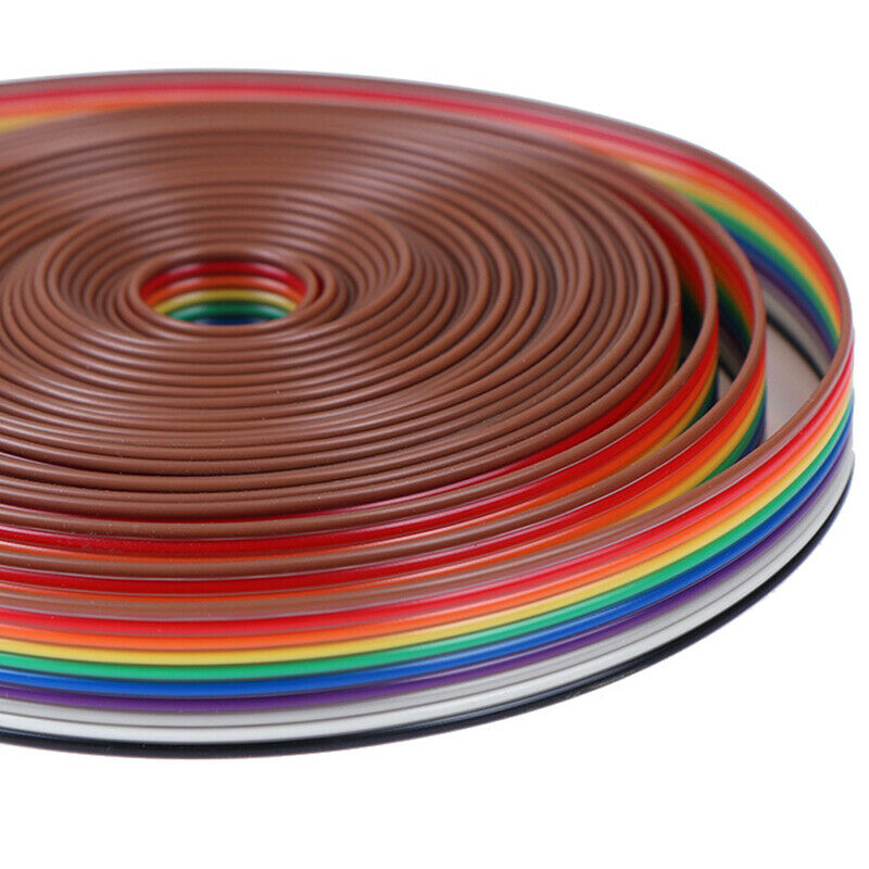 5 meters/lot Ribbon Cable 10 WAY Flat Cable Color Rainbow Ribbon Cable W n Bj
