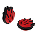 2 Piece Silicone Flame Tennis Racket Shock Absorber Shockproof Damper Red