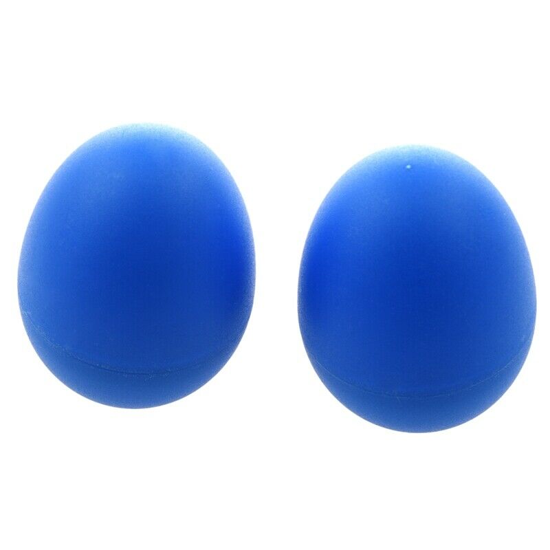 1 Pair Plastic Percussion Musical Egg Maracas Shakers blue D9R4
