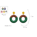Bohemian Wooden Round Geometric Earrings Pendant Drop Earrings Ladies Fashi X9H9