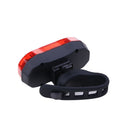 5 Modes Bicycle Bike Cycling Rear Tail Alarm Safty Light LED Aluminium All