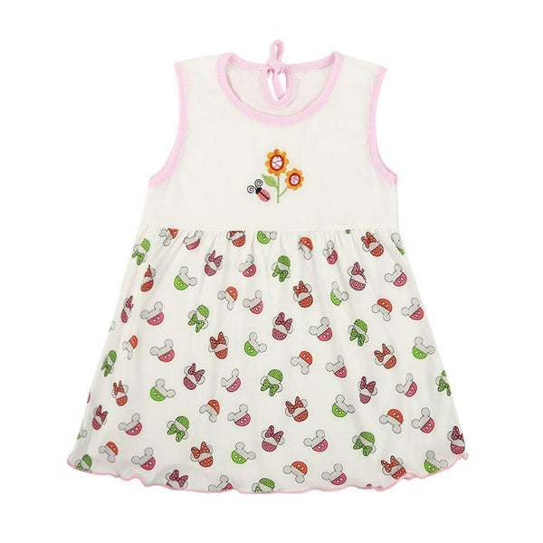Baby Summer Dresses Girls O-Neck Sleeveless Cute Flowers Cotton Mini Dress #gib