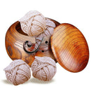 Wooden Yarn Bowl Holder Skeins Knitting Crochet Thread Storage Box with L_