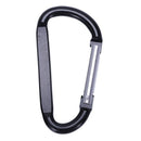 2 Pcs 3" Long Black Aluminum Spring Loaded Gate Carabiners Hooks W3A2