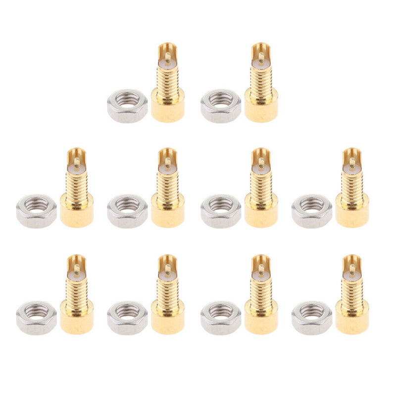 10X Earphone MMCX Female Crimp Connector Socket & Screw  Straight Copper