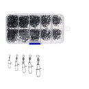 210Pcs Rolling Swivels Ring Fastlock Fishing Pin Snap Connector Accessories
