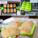 Silicone French Bread Baking 8 Grids Rolls Mold Baguette Tray Bakery Green E4Z7