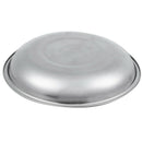 Camping 17.8cm Dia Stainless Steel Tableware Dinner Plate Food Container