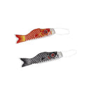 2 Pieces Japanese Day Wind Sleeve Carp Koinobori Flag Colorful Weather Vane