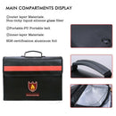 Fireproof Document Bag Non-Itchy Fiberglass Cloth Waterproof Holder With Sh