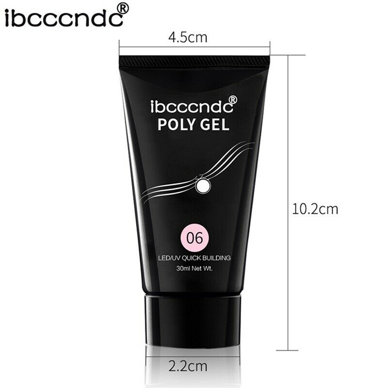 ibcccndc 30ML Poly Gel Long-Lasting Finger Nail Crystal Jelly Camouflage UV M8O1