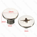 100PCS Nickel Binding Chicago Screws Nail Rivets Photo Album Leather Craft 5x6mm