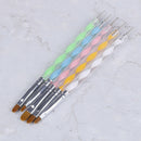 5pcs 2way marbleizing dotting manicure tools painting dot pen nail art pa OZ