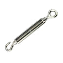 Turnbuckle Wire Tensioner 316 Stainless Steel Hook Eye Cable Tension, 12mm