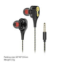 Wired Earphone Universal 3.5mm Bass Earbuds In-Ear Earphones w/Mic (Black) A