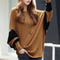 Women Fashion Round Neck Bat Sleeve Autumn Simple Casual Loose Tops Sweaters Gw