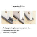 Flexible Door Bottom Sealing Strip Guard Sealer Stopper Wind Dust Blocker Grey