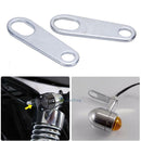 Sliver Motorcycle Turn Signal Indicator Light Lamp Holder Shock Brackets 6.8cm