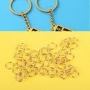 200pcs 8mm Alloy Open Split Jump Rings Pendant Findings Key Chain Craft Make DIY
