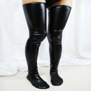 Fashion Womens Sexy Long Socks Thigh High Stockings Faux Leather Club-we DDY