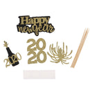 4pcs Cake Topper Happy New Year 2020 Champagne Fireworks Cake Inserts  OZ