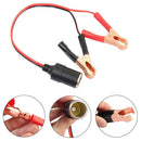 12V 24V Car Battery Terminal Clip-on Cigarette Lighter Power Socket Adapter 10A