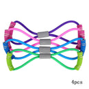 4PCS Latex Rubber Resistance Stretch Band Rope Fitness Exercise Pilates Yoga asd