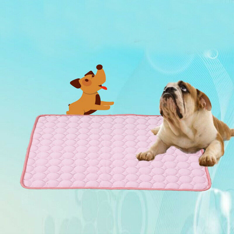 Pet Pad Summer Cooling Mat Dog Beds Mats Blue Pet Ice Pad Cool Cold Silk Mo