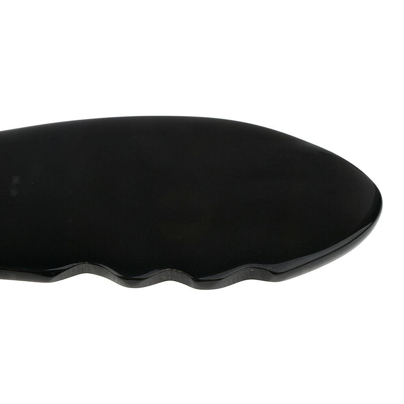 2 Pcs Manual Fish Shaped Gua Sha Board Massage Tools Black, Easy to Clean