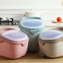 Pink New Storage Box Plastic Sealed Container Rice Dried Food Cereal Dispen