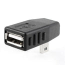 Black USB 2.0 Type A Female to Mini B 5 Pin Male 90 Degree Adapter Connecto F9K4