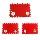 New Christmas Table Decor Non-Woven Placemats With Tableware Bag Table Mat