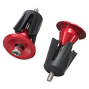 Aluminum Road MTB Handlebar Grip Handle Bar Cap End Plug Cap pair Red G6Y9