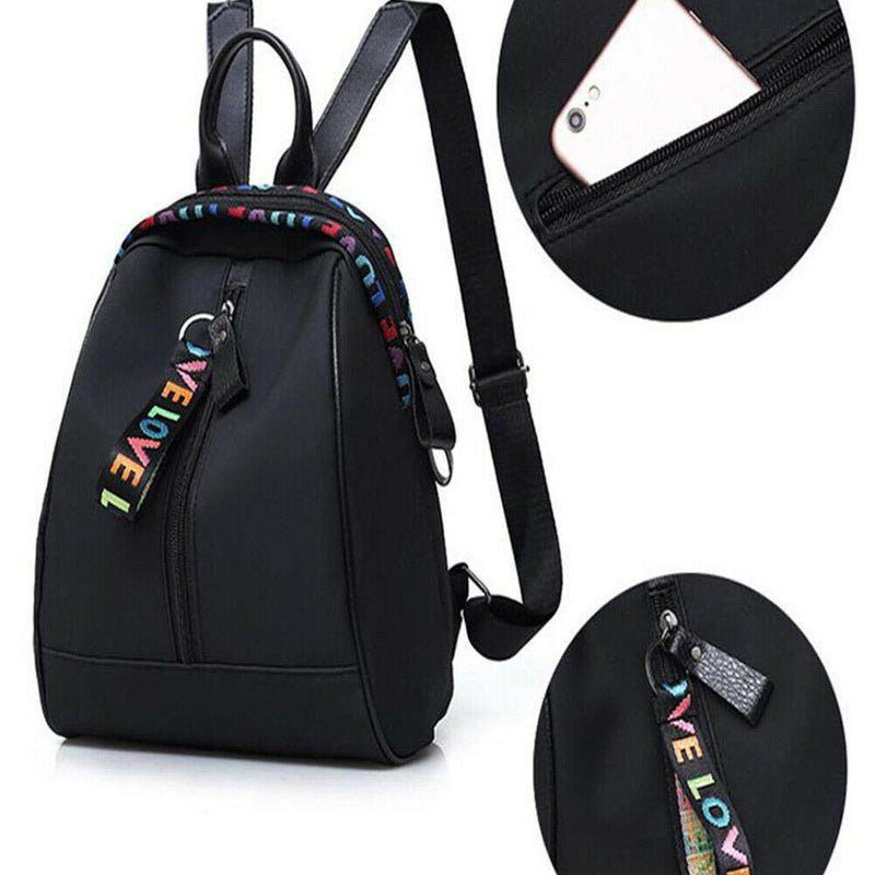 Durable Large Capacity Oxford Ch Wearproof Women Backpack Ribbon Pendant