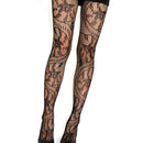 Women'S Black Lace Fishnet Hollow Patterned Pantyhose Tights Stocking Lingeri Bj
