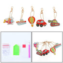 5 x DIY Full Drill Diamond Painting Key Chain Keychain Key Ring Handmade G GNN