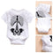 Summer Short Sleeve Baby Bone Print Romper O-neck Solid Jumpsuit (3-6M) A