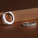 Silber Frauen Creolen Ohrring Ohrstecker Kristall Strass Schmuck_ Klappcreo N6U5