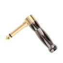 Metal 1/4" TS Right Angle Adapter Mono Phone Plug Connector 6.5mm Jack