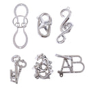 6pc IQ Test Toys Wire Puzzles Mind Game Brain Teaser Magic Puzzles Game DIY