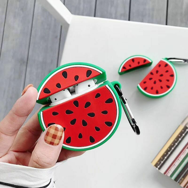 Small Watermelon Pattern Silicone Protective Case Shockproof Cover for Airpods