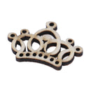 50pcs Crown Pattern Wooden Art Collection Craft for Handmade Home Decoration ME