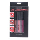 Missyoung 3Pc Shimmer Glitter Waterproof Long Lasting Matte Liquid Lipstick