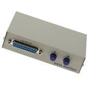 2 Port Parallel Printer DB 25 pin Data Switch Manual Selector Box 2 In 1 Out