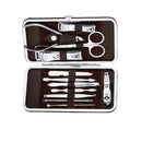 Manicure Pedicure Nail Care Set 12 Piece Cutter Cuticle Clippers Case 2019 I0W4