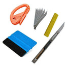 Car Vinyl Wrap Tools Felt Squeegee Carbon Fiber Blade Window Tint Kit F0Z7 F8C1
