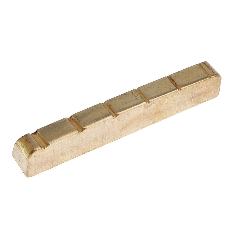 Brass Guitar Saddle Nut Slotted for Musical Instrument 6-String Folk Guitar