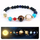 Universe Planets Bead Bracelet Natural Stone Bangle Women Jewelry (Style 1) A